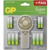 GP Super Alkaline, alkalická batéria LR6 (AA) 12ks + LR03 (AAA) 12ks + ručný ventilátor, blister B0161M