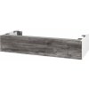 Dreja Doplnková skrinka pod dosku DSD SZZ 100 (výška 20 cm) - N01 Biela lesk / D25 Teak