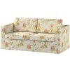 Dekoria Poťah na sedačku Karlstad (nerozkladací, 2-miestny, dlhý), duże kwiaty na niebieskim tle, 165 x 89 x 64 cm, Londres, 143-86