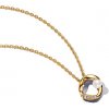 Náhrdelník PANDORA Kruh, pavé a perlou 363303C01