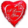 Flexmetal Fóliový balón Červené srdce I love you 48 cm