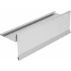 Krajový plech s vodnou drážkou prírez 250 mm x 1000 mm hliník
