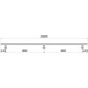 Led madlo ø 42.4mm, L-2000mm, brúsená nerez AISI304
