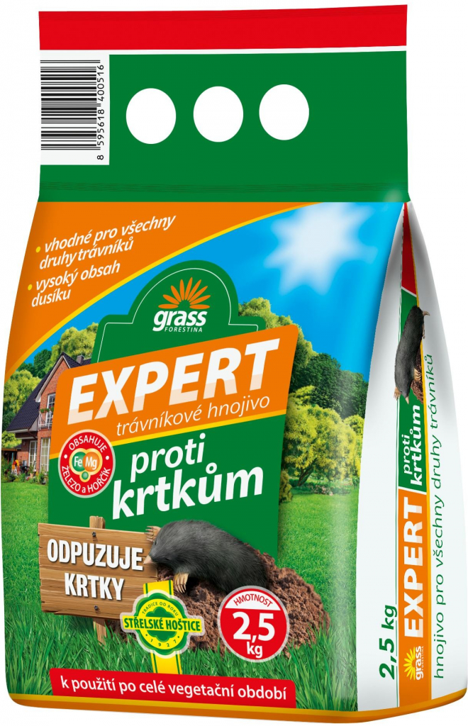 Forestina Expert hnojivo na trávu proti krtom 10 kg