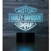 Beling 3D lampa, Harley Davidson logo, 7 farebná S291