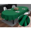 Biante Dekoračný oválny obrus Rongo RG-056 Zelený 140x180 cm