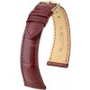 Vínový kožený remienok Hirsch London L 04307069-1 (Aligátorí koža) Hirsch selection