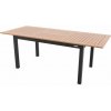 Doppler EXPERT WOOD antracit - záhradný rozkladací hliníkový stôl 150/210 x 90 x 75 cm
