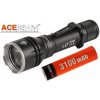 LED Baterka Acebeam L17 + 1x IMR 18650 3100mAh 3,6V Micro USB nabíjací - Studená biela farba svetla