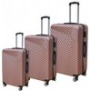 Set kufrov 3-dielny ružový