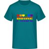 Pánske Tričko s Dúhovým dizajnom Pride - Diva modrá - 3XL - Pánske