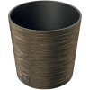 PROSPERPLAST FURU ROUND LOW ECO WOOD Kvetináč 25cm kávový