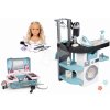 Set práčovňa a česacia hlava s blond vlasmi Wash&Clean Smoby s kozmetickým kufríkom a elektronický vysávač so zvukom