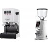 Gaggia New Classic E24 BC, white + Eureka Atom W 65, chrome