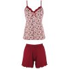 Vonia letný set košieľka kraťasy pyžamo XXL vínová