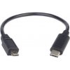 Kábel PremiumCord USB-C/Micro USB, 20 cm (kur31-02) čierny