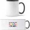 TTH Dvojfarebný Hrnček - Nápis - Let's get one thing Straight - Biela/Čierna - Standard - Darčeky PrintEQ - 250ml