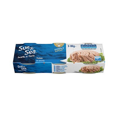 Sun & Sea Tuniak vo vlastnej šťave 3x80g