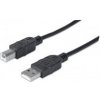 MANHATTAN Kabel USB 2.0 A-B propojovací 3m, černý