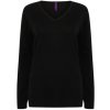 Henbury Dámsky ľahký sveter do V H721 Black XL