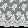 Luxusná čipka s vyšívanými kvetmi, bordúra 1 m