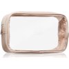 Notino Travel Collection transparentná kozmetická taštička M beige