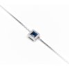 Šperk Holíč Náhrdelník s kamienkovým príveskom ,,tmavo modrý štvorec