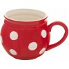 Hrnček keramika 1000ml KRAJÁČ PUNTÍK červená