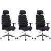 3PACK Kancelárska stolička SPINE čierna s PDH (3 ks)