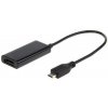 Gembird adaptér HDTV microUSB (M) na HDMI (F), 5-pin MHL, čierny A-MHL-002
