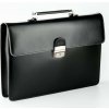 Čierna pánska kožená aktovka Blažek, aktovka 38x26 cm