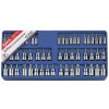 Genius Tools Sada bitov v objímke crowa (ploché, hviezdicové, imbus M+C, t-torx, XZN), 1/4