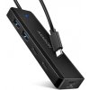 AXAGON HUE-C2C, 4× USB 5Gbps TRAVEL hub, 2× USB-A + 2× USB-C, USB-C napájení, kabel USB-C 19cm