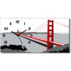 Vodorovné Sklenené hodiny na stenu Most San Francisco 60x30 cm