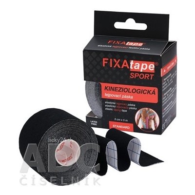 FIXAtape Kinesio Standard tejp. páska čierna 5cm x 5m