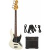 VINTAGE V49 COASTER BASS GUITAR PACK - WHITE