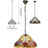 Luster do obývačky Tiffany štýl Rabalux 8086 kolekcia Mirella Ø41