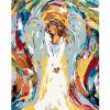 Maľovanie podľa čísel – Farebný anjel, 80 × 100 cm, napnuté plátno na rám 8596530001355