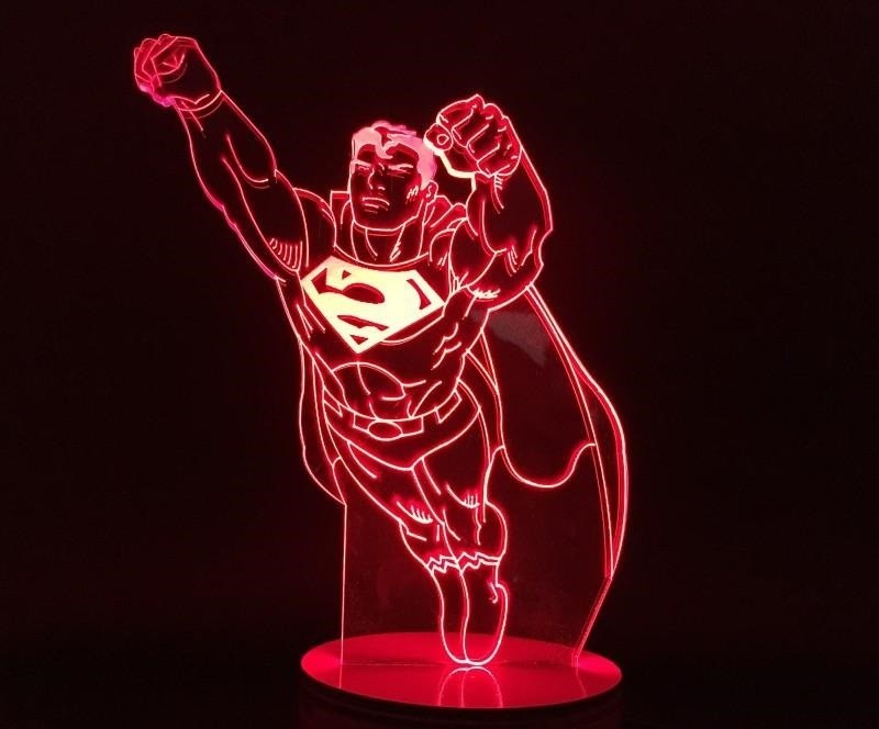 Beling Detská lampa , Superman , 7 farebná S500