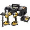 DeWALT Náradie - 18V AKU súprava príklepovej vŕtačky a rázového uťahovača, 2x aku 5,0 Ah POWERSTACK, nabíjačka DCK2052H2T