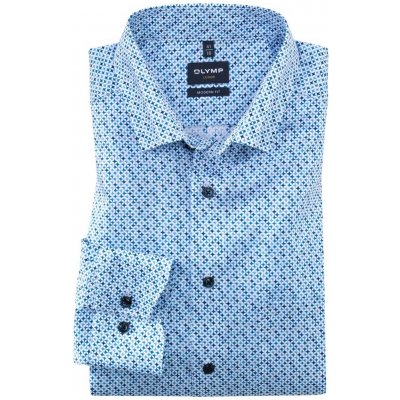 Olymp modern fit pánska bavlnená košeľa modrá