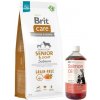 BRIT CARE Dog Grain-free Senior & Light Salmon 12kg & LAB V Lososový olej pre psov a mačky 1000ml