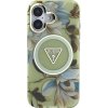Guess IML Glitter Magnolia a Triangle Logo kryt s MagSafe pre iPhone 16 - zelený 57983124170 - možnosť vrátiť tovar ZADARMO do 30tich dní