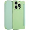 AppleKing peňaženkové puzdro zo silikónu a PU kože pre iPhone 15 Pro - zelené - možnosť vrátiť tovar ZADARMO do 30tich dní