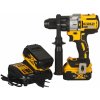 DCD996P2 DeWALT 18 VOLT AKU PŘÍKLEPOVÁ BEZUHLÍKOVÁ VRTAČKA / ŠROUBOVÁK XRP, 2 X 5,0AH AKU XR LI-ION, NABÍJEČKA, KUFR T-STAK