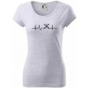 Pozemný hokej ekg - hokejky - Dámske tričko Pure - XL ( Svetlosivý melír )