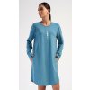 Vienetta dámske domáce šaty s dlhým rukávom Alžbeta šedá