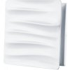 Dalap Dekoratívna PVC mriežka so sieťkou a krytom s vlneným motívom 160 x 160 mm, biela