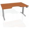 Hobis Pracovný stôl Motion Ergo, PO, 2S, 120x70,5-120,5x90 cm, čerešňa/sivá