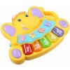 Wiky Piano baby sloník na batérie žltá